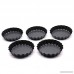 MAISHO Quiche Pan Non Stick Removable Bottom 4 Inch Mini Tart Pans 5 Pcs - B078S489QS